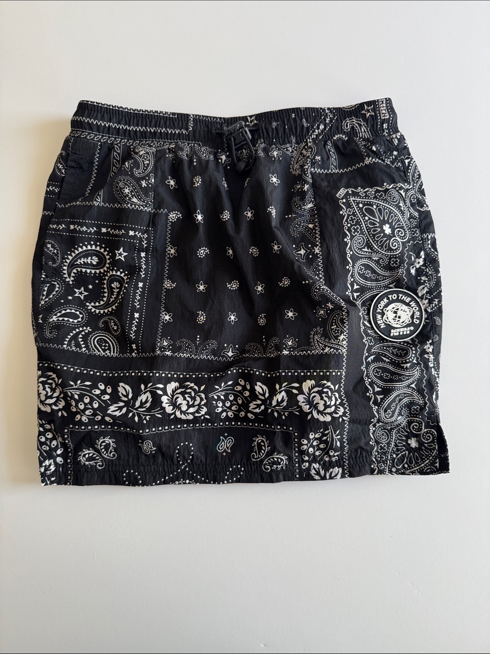 Kith Black & White Bandana Print Skirt